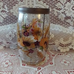 Crackle Glass Tealight Holder